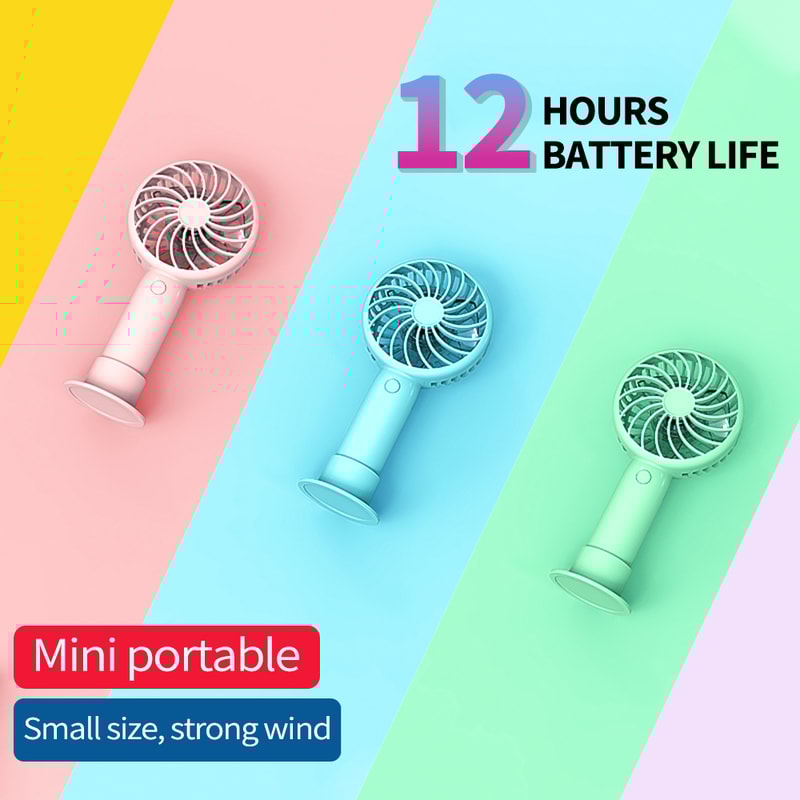 Mini Portable Handheld Fan USB Rechargeable Quiet Travel Fan 0