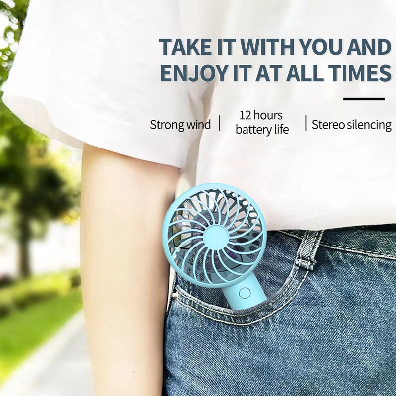 Mini Portable Handheld Fan USB Rechargeable Quiet Travel Fan 2
