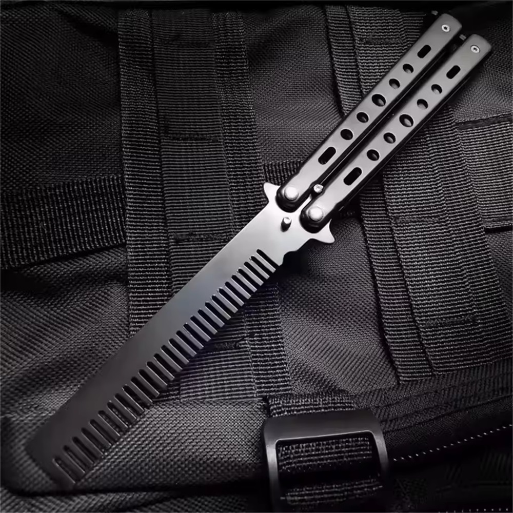 Stainless Steel Butterfly Folding Comb For Beard And Hair Styling 4