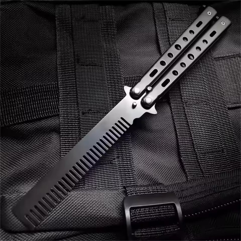 Stainless Steel Butterfly Folding Comb For Beard And Hair Styling 4