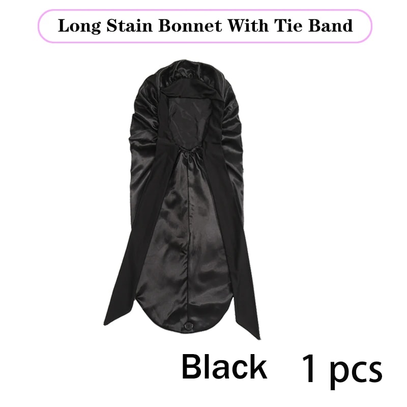 Extra Large Satin Bonnet With Long Tie For Sleeping 1