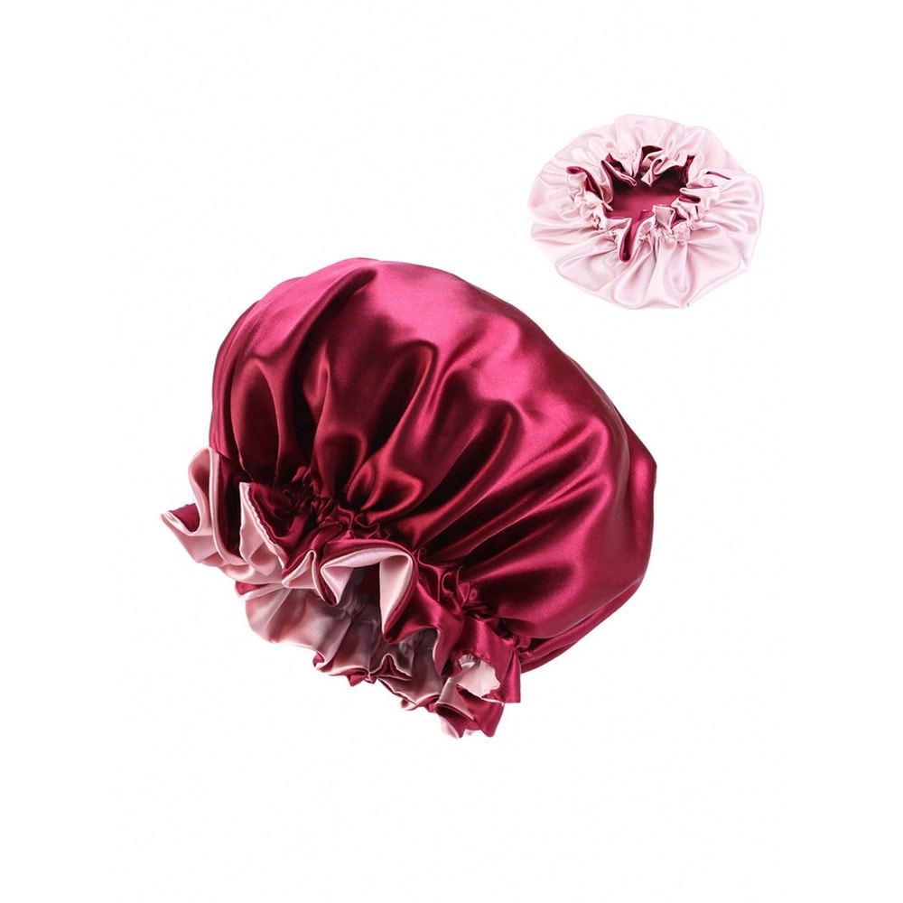 Reversible Double Layer Satin Bonnet For Sleeping For Curly Hair Braids 2
