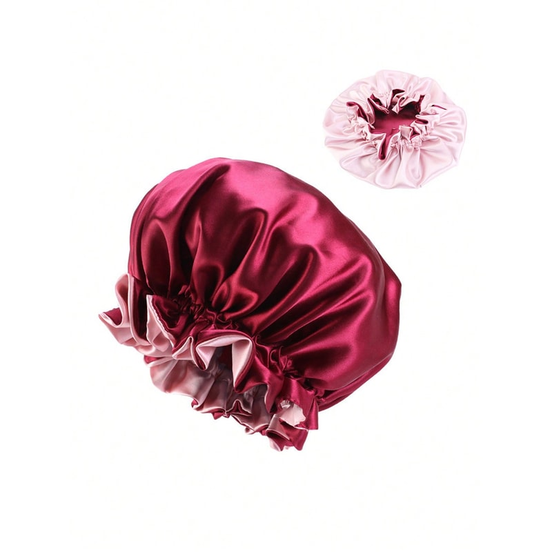 Reversible Double Layer Satin Bonnet For Sleeping For Curly Hair Braids 2