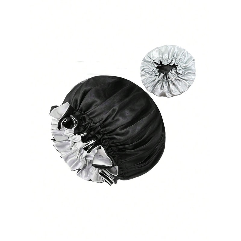 Reversible Double Layer Satin Bonnet For Sleeping For Curly Hair Braids 4
