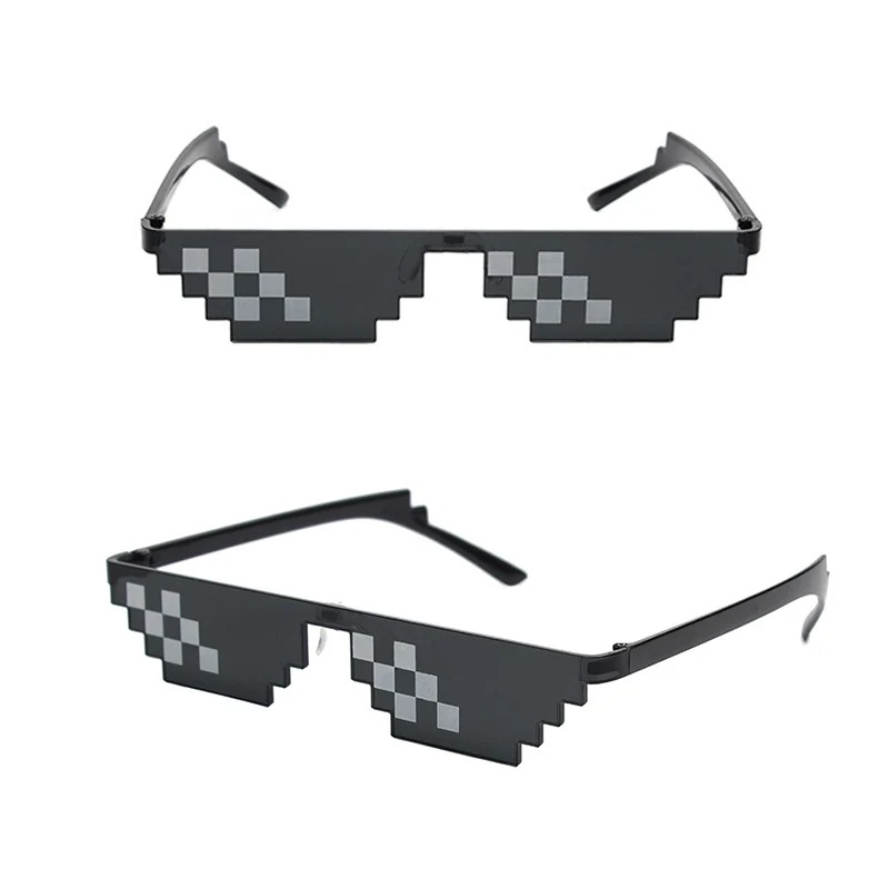 Pixelated Mosaic Sunglasses Retro Party Shades For Men And Women 0