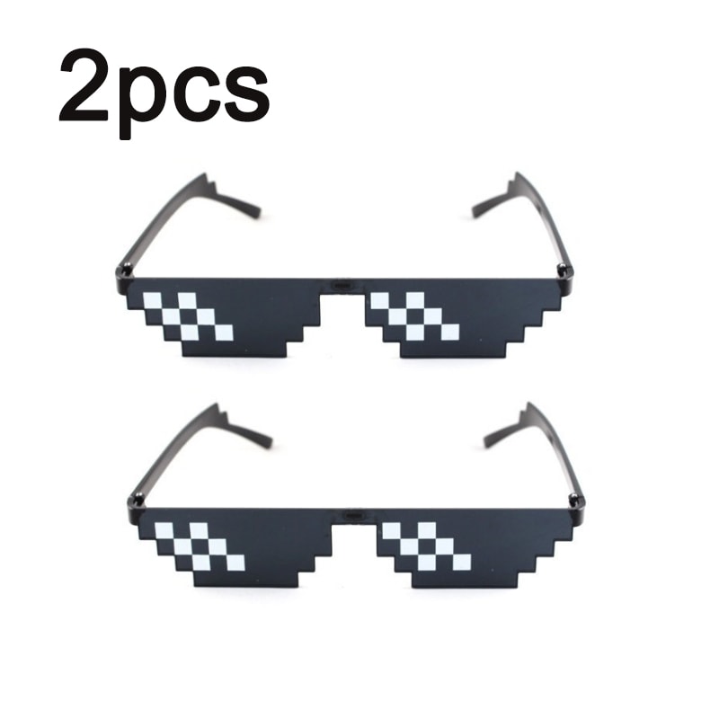 Pixelated Mosaic Sunglasses Retro Party Shades For Men And Women 2