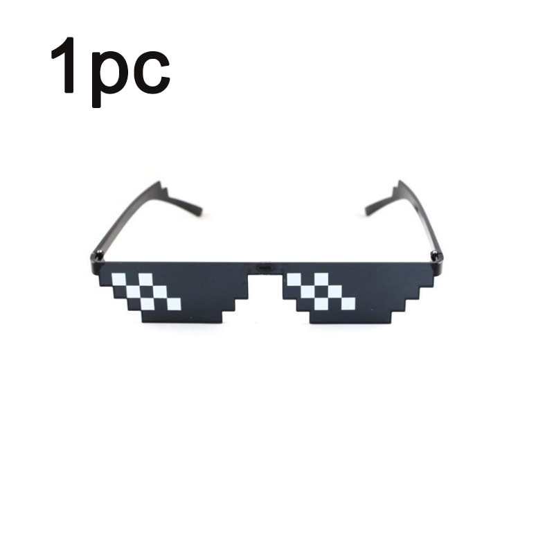 Pixelated Mosaic Sunglasses Retro Party Shades For Men And Women 3