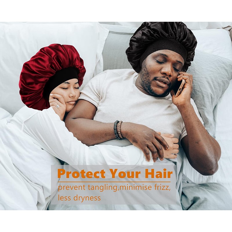 Silky Long Tail Durag Satin Wave Cap For Men And Women 2