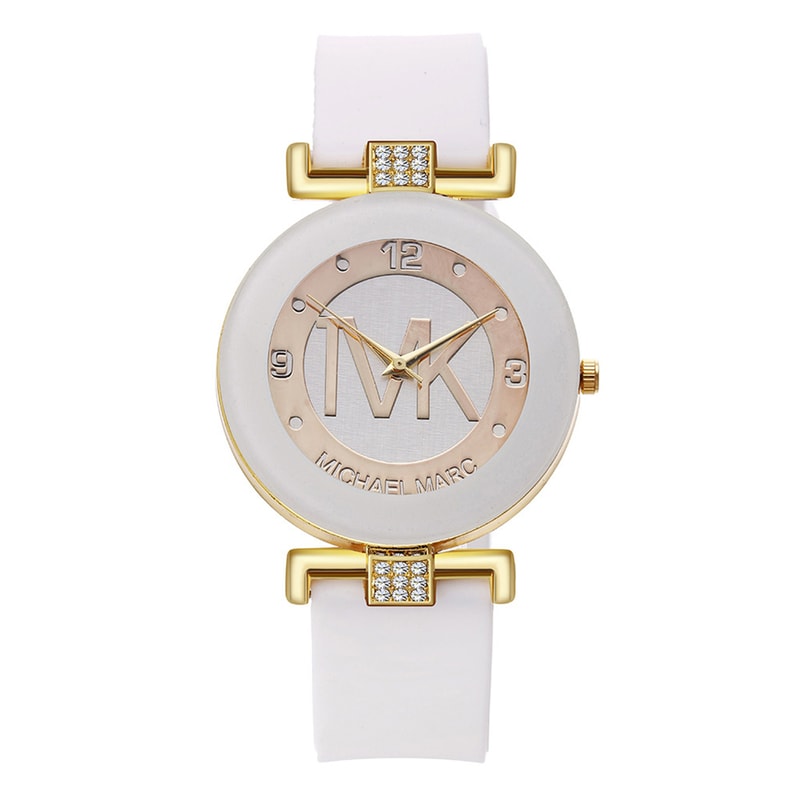 Womens Rhinestone Quartz Watch With Silicone Strap 6