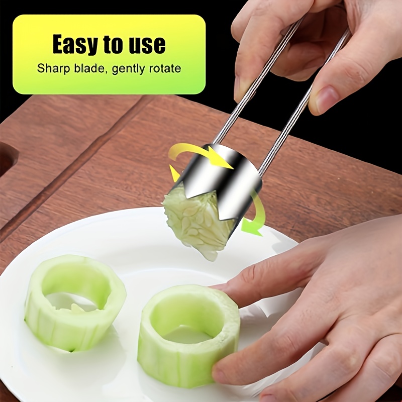 Stainless Steel Fruit Corer and Pepper Seed Remover Tool