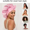 Adjustable Satin Sleep Bonnet With Tie Band For Frizz Control 2