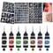 Long Lasting Temporary Tattoo Ink Kit With Freehand Gel And Stencils 0