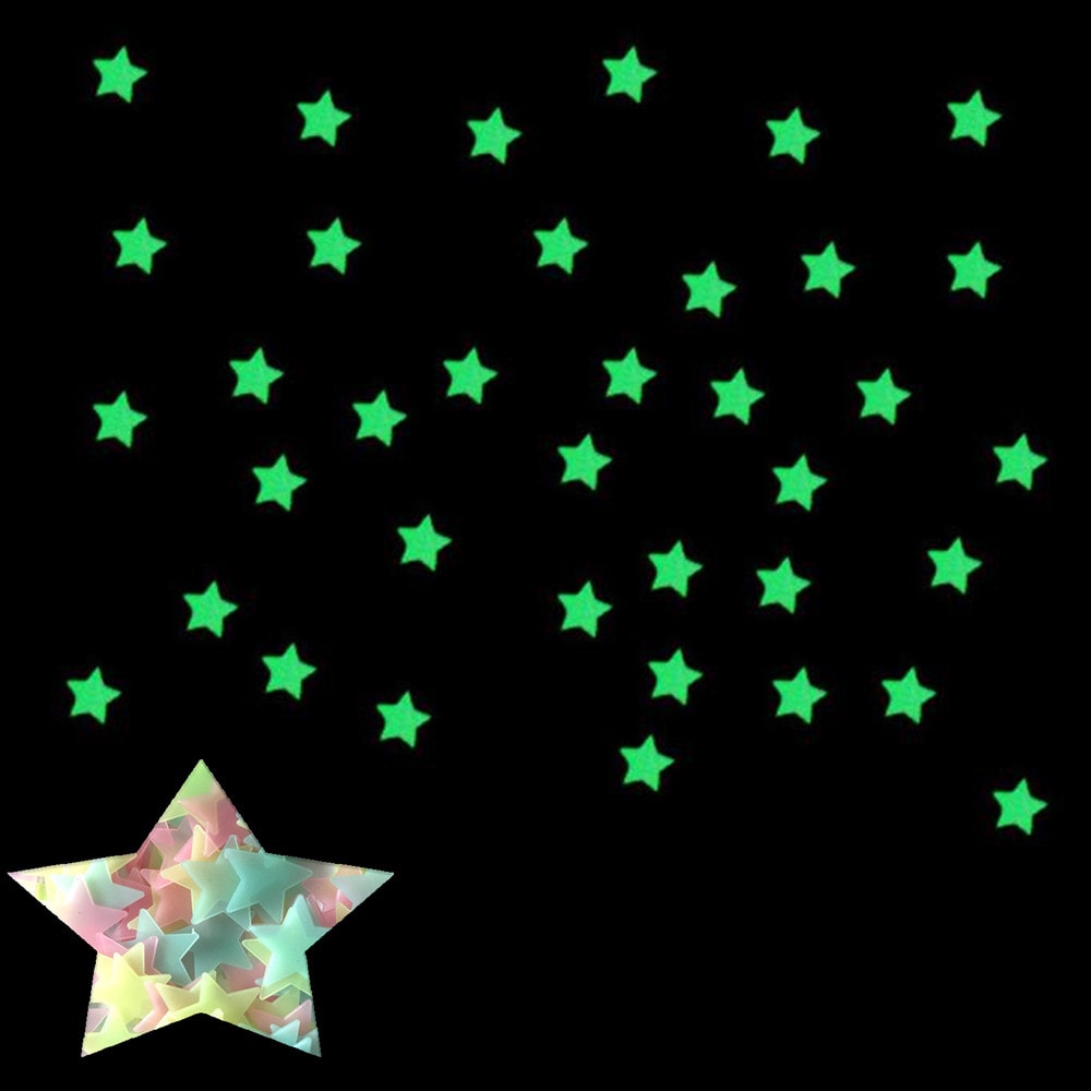 Glow in the Dark Stars Ceiling Wall Stickers for Kids Room Decor