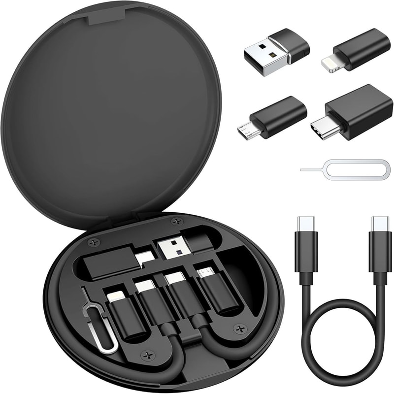 Fast Charging USB C Cable Kit with Travel Storage Box