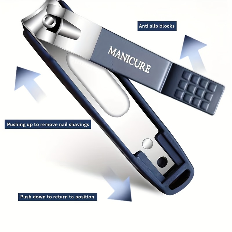 Splash Proof Nail Clippers With Catcher And Nail Storage Box 1