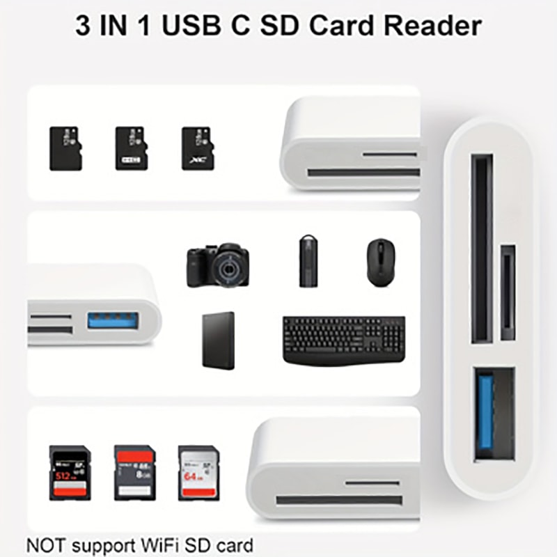 USB C Card Reader For IPad Laptop 1
