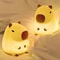 Cute Capybara Night Light Soft Silicone Kids Bedside Lamp 0