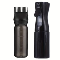 continuous spray bottle set with root comb applicator