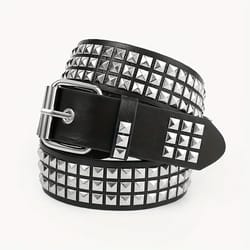 studded belt with metal pyramid rivets for men women