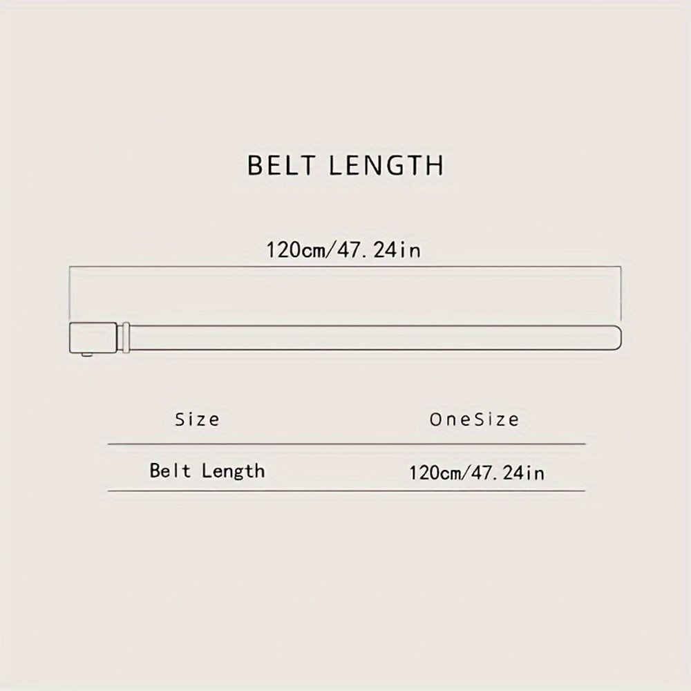 Mens PU Leather Automatic Buckle Belt for Work and Daily Wear