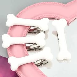 cute dog bone hair clips for women and girls