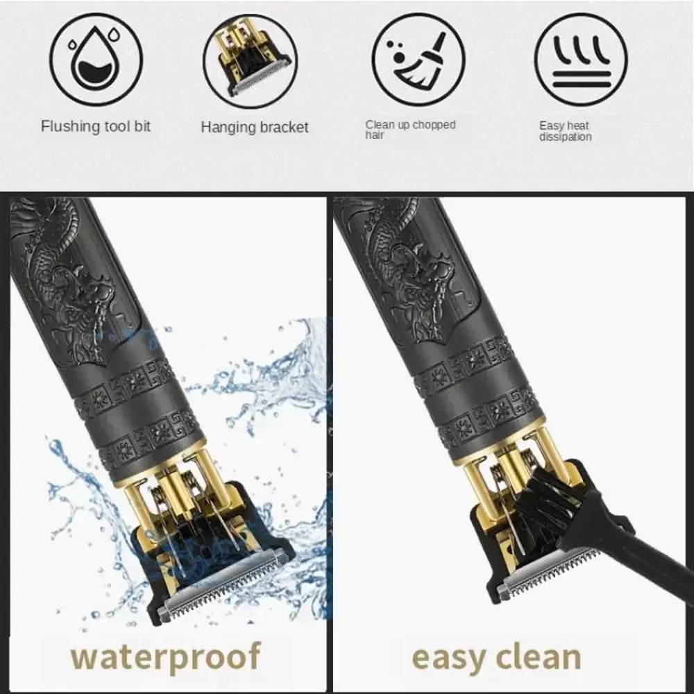 Black Dragon Rechargeable Hair Clipper And USB Shaver For Men 1