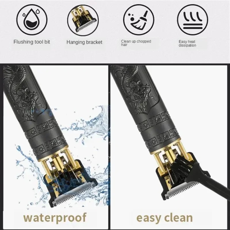 Black Dragon Rechargeable Hair Clipper And USB Shaver For Men 1