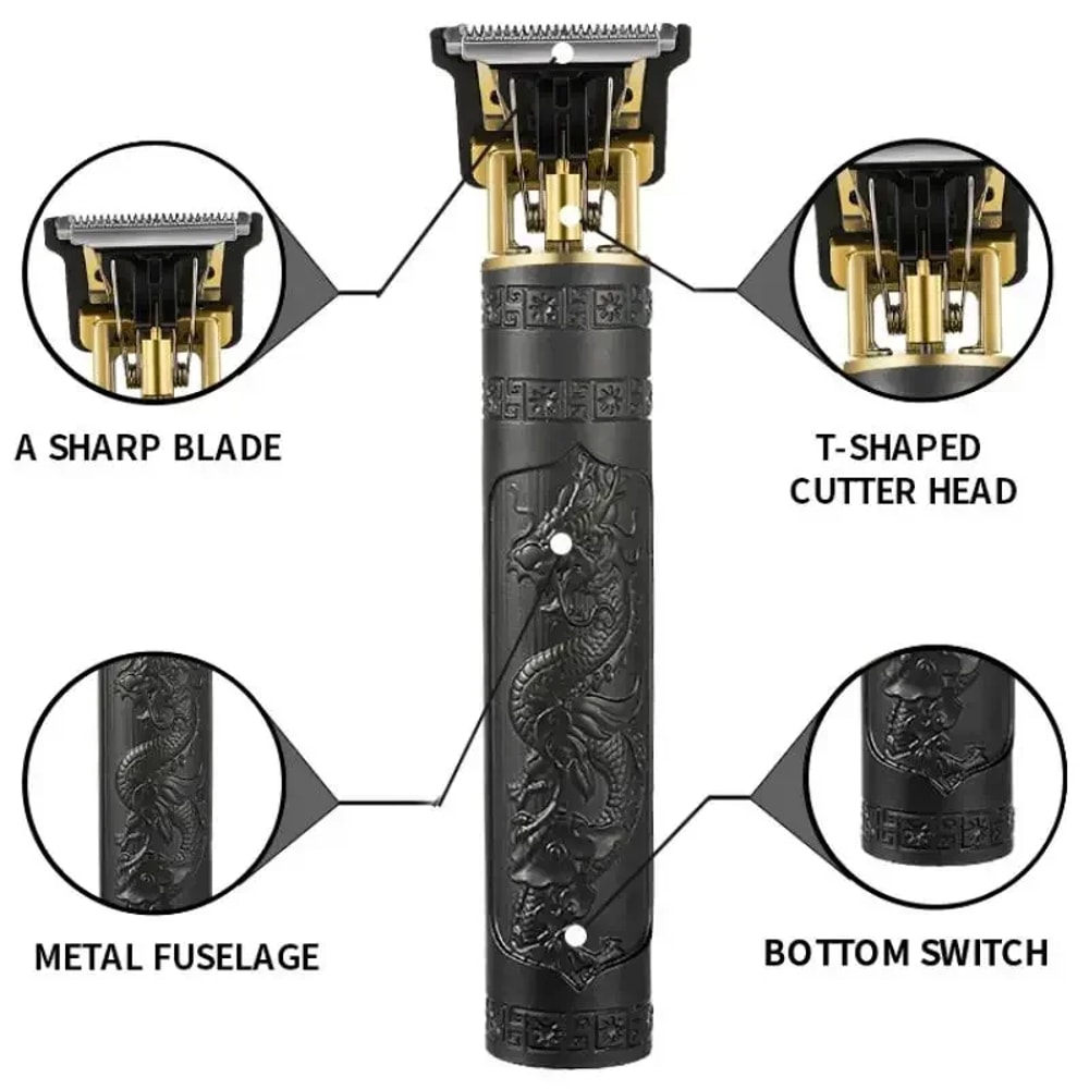 Black Dragon Rechargeable Hair Clipper And USB Shaver For Men 2