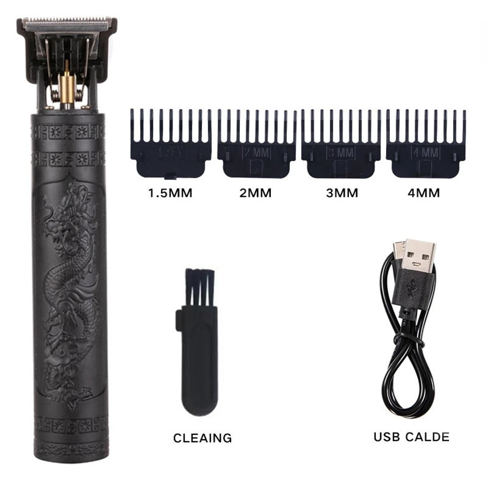 Black Dragon Rechargeable Hair Clipper And USB Shaver For Men 6