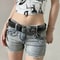 Punk Goth Skull Buckle Rivet Belt for Men and Women