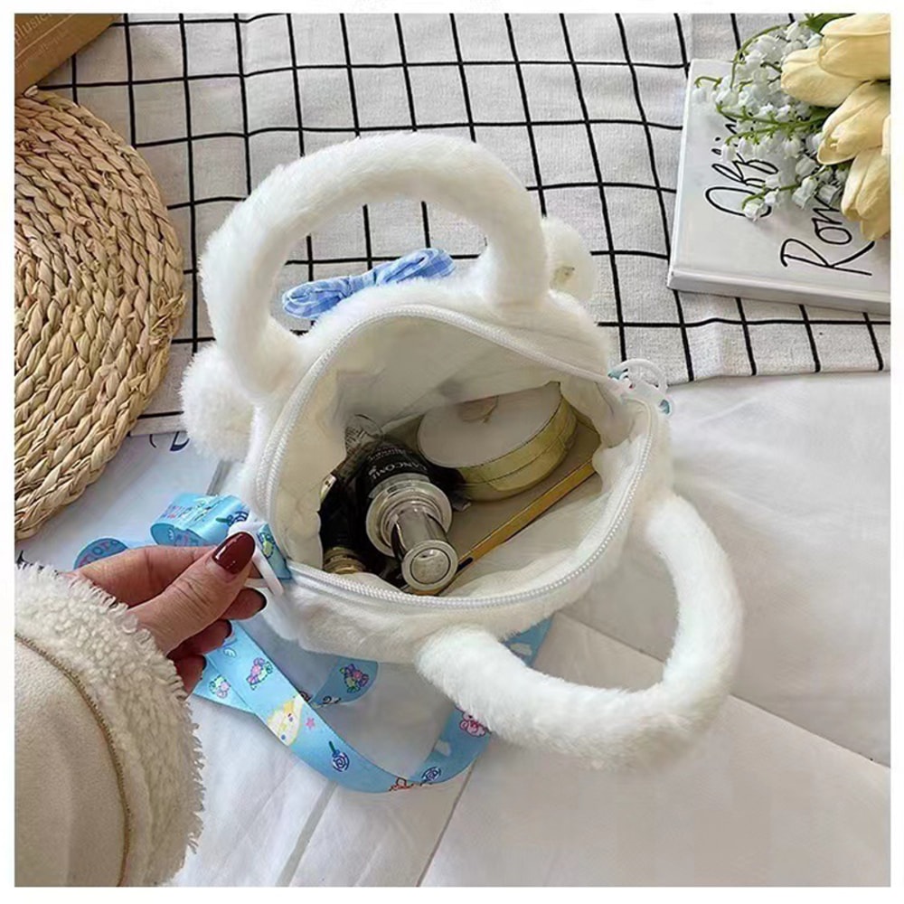 Kuromi Plush Cosmetic Bag Kawaii Sanrio Travel Pouch