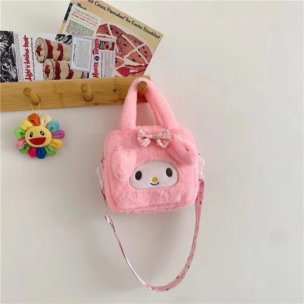 Kuromi Plush Cosmetic Bag Kawaii Sanrio Travel Pouch