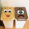 Cartoon Face Stickers Self Adhesive Trash Can and Toilet Decor Decals