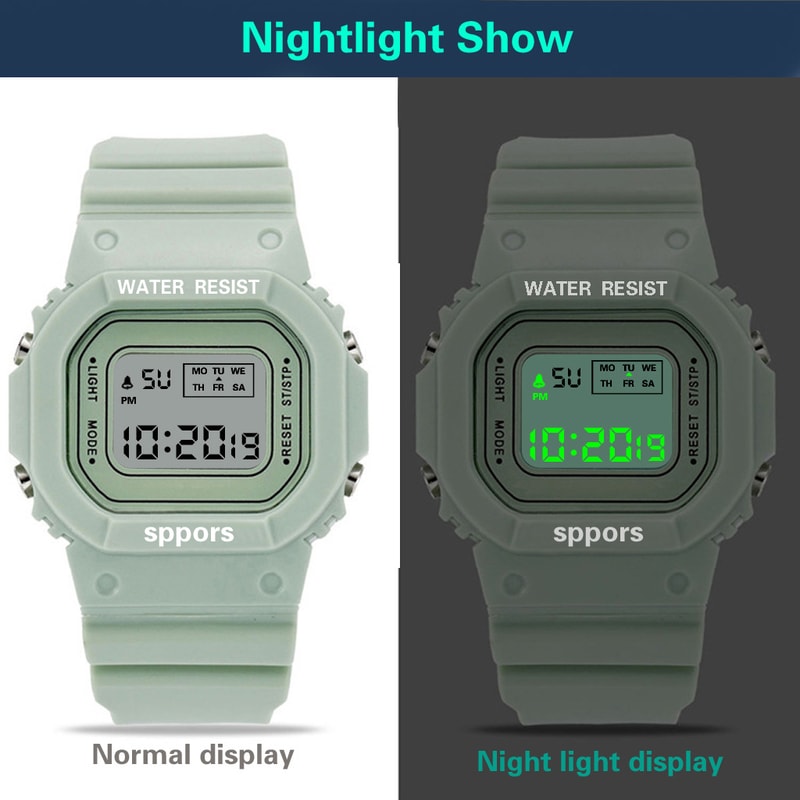 Colorful Kids Digital Watch Waterproof LED Sports Watch 4