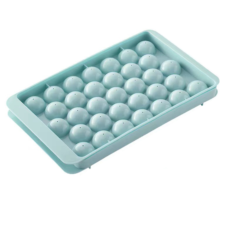 Grid Round Ice Ball Tray for Whiskey Cocktails and Frozen Treats