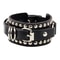 Gothic Punk Black Leather Cuff Bracelet With Spikes And Rivets 5
