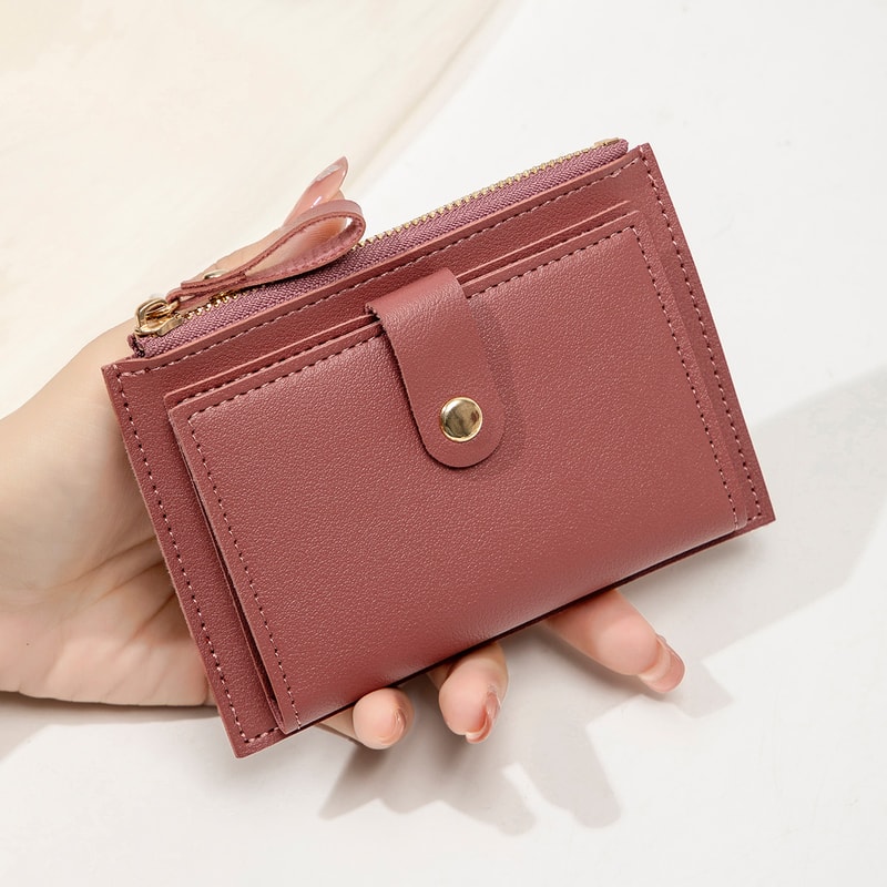 Slim PU Leather Womens Card Holder Wallet