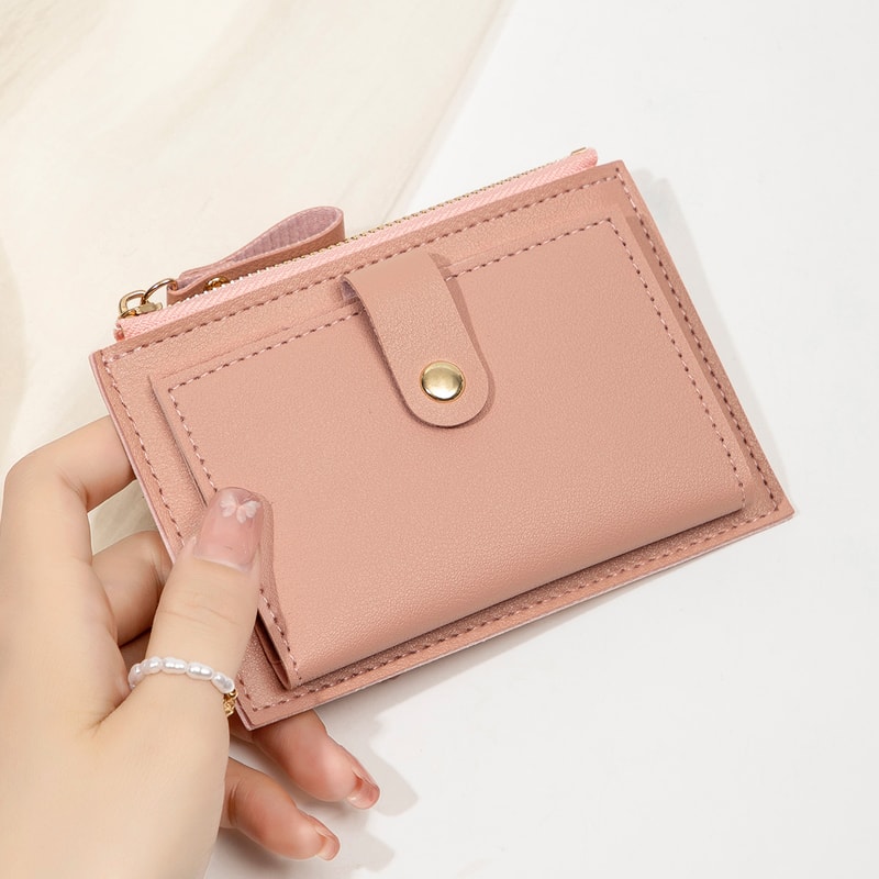 Slim PU Leather Womens Card Holder Wallet