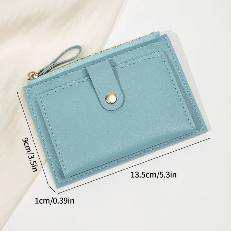 Slim PU Leather Womens Card Holder Wallet
