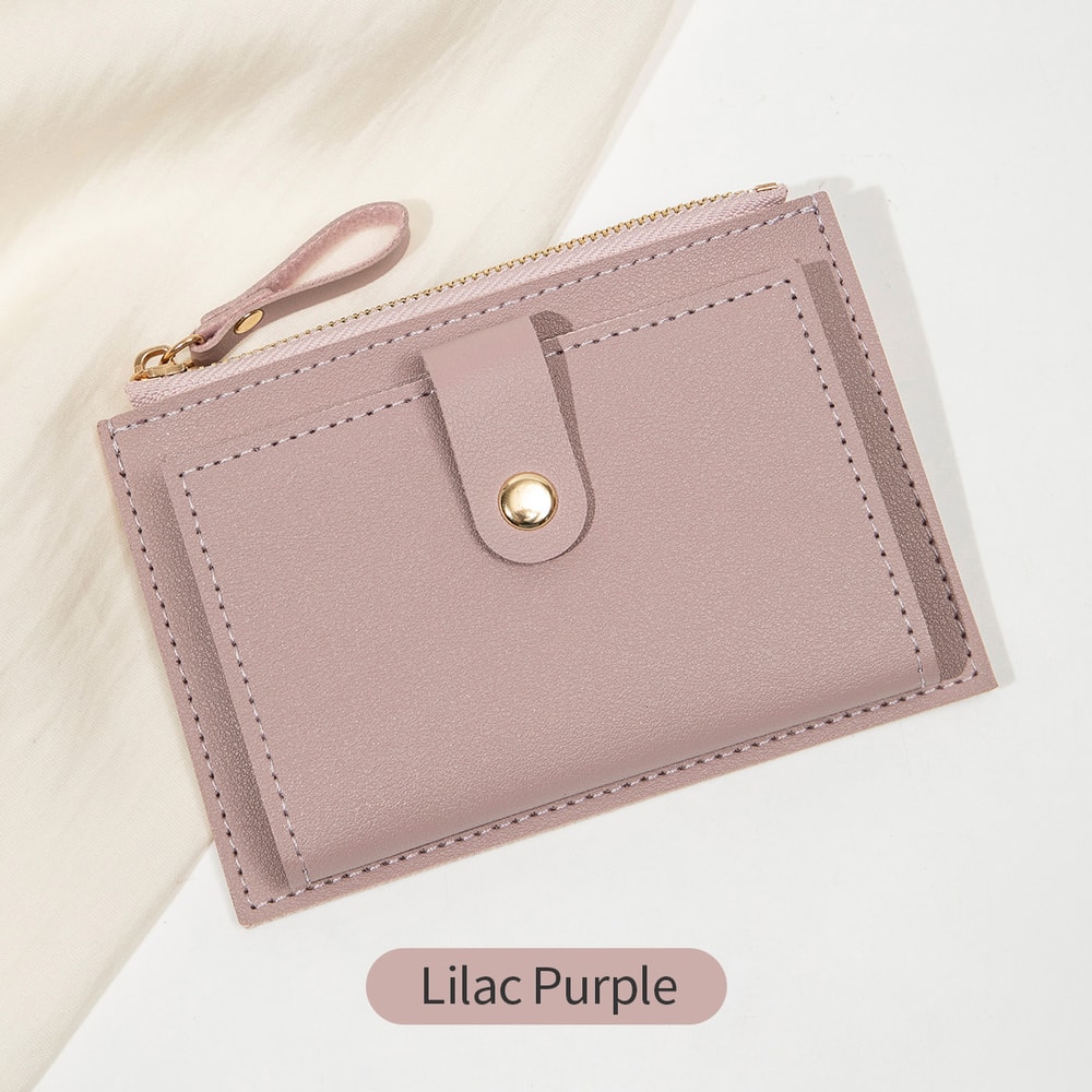 Slim PU Leather Womens Card Holder Wallet