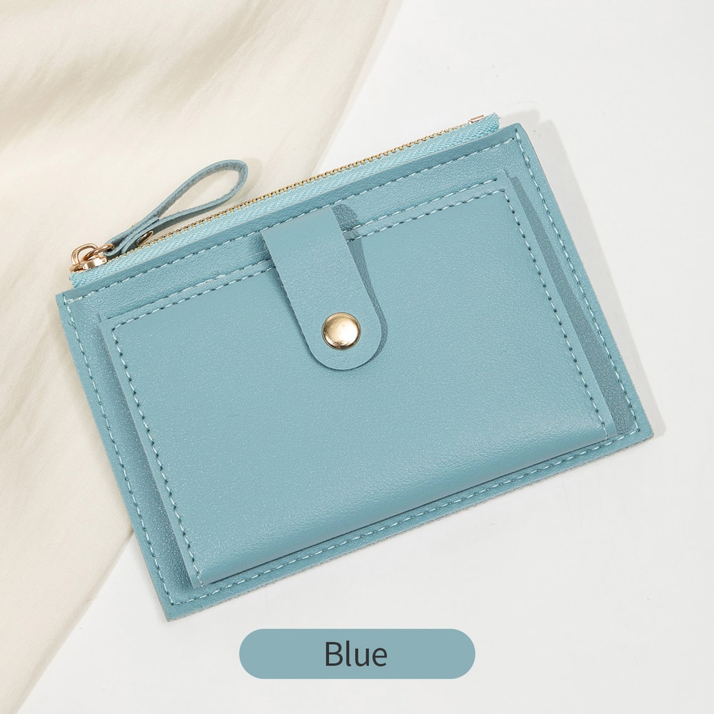 Slim PU Leather Womens Card Holder Wallet