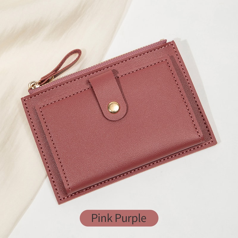 Slim PU Leather Womens Card Holder Wallet