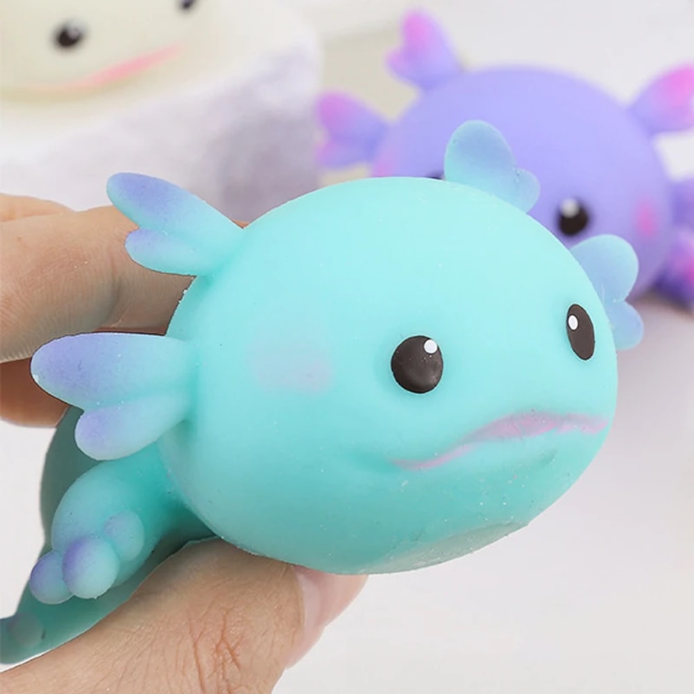 Cute Axolotl Squishy Stress Relief Toy Slow Rising Fidget Squeeze Ball 0
