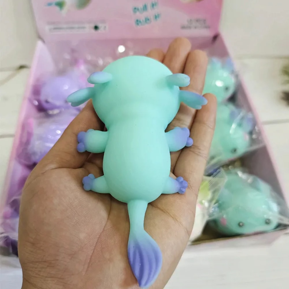 Cute Axolotl Squishy Stress Relief Toy Slow Rising Fidget Squeeze Ball 1