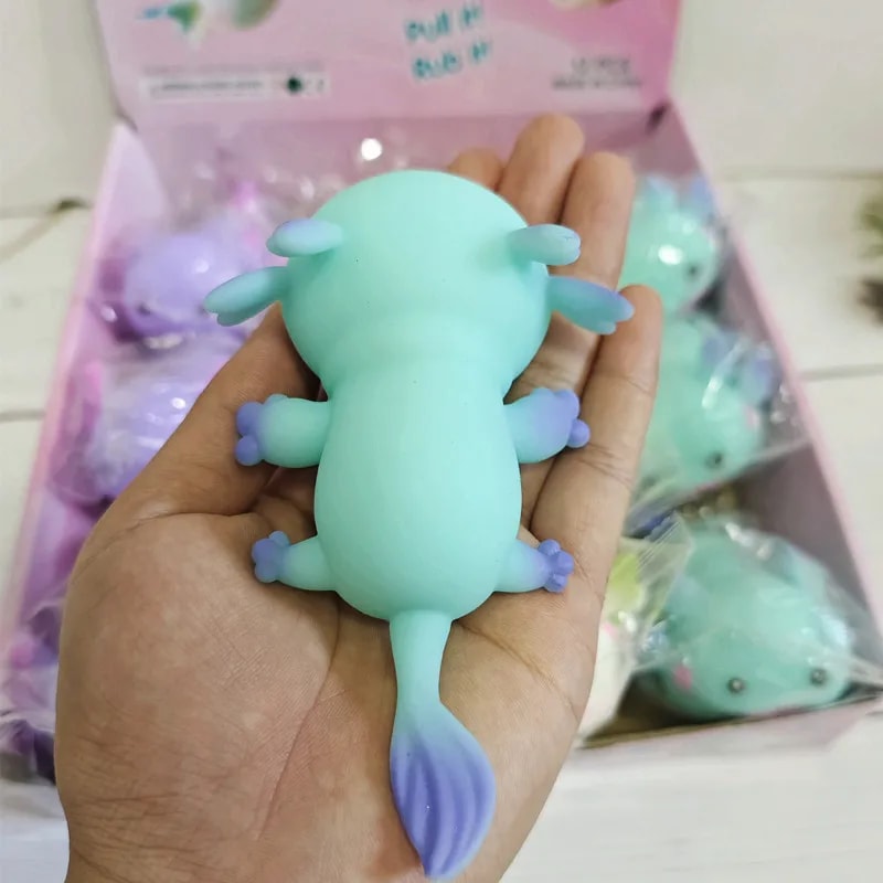 Cute Axolotl Squishy Stress Relief Toy Slow Rising Fidget Squeeze Ball 1