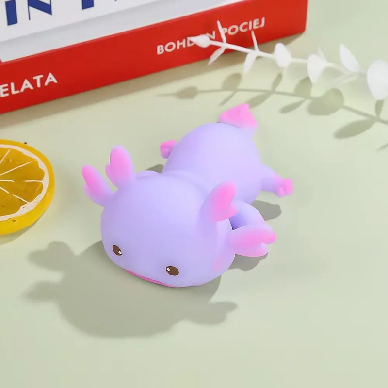 Cute Axolotl Squishy Stress Relief Toy Slow Rising Fidget Squeeze Ball 6