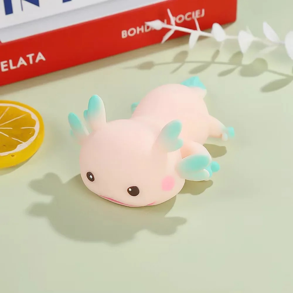 Cute Axolotl Squishy Stress Relief Toy Slow Rising Fidget Squeeze Ball 7