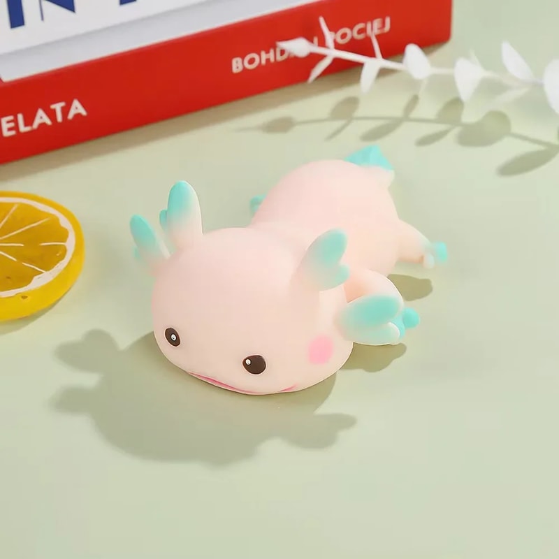 Cute Axolotl Squishy Stress Relief Toy Slow Rising Fidget Squeeze Ball 7