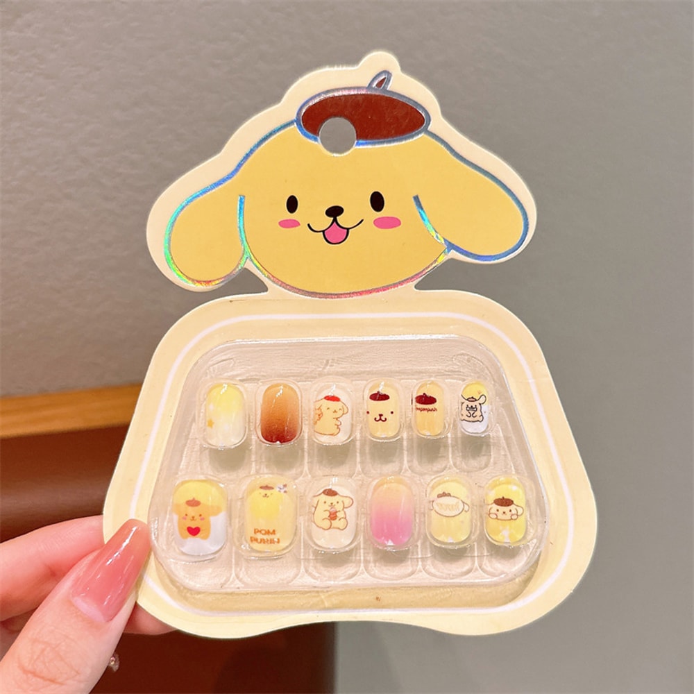 Kawaii Hello Kitty Press On Nails Cute Cartoon Nail Art Set