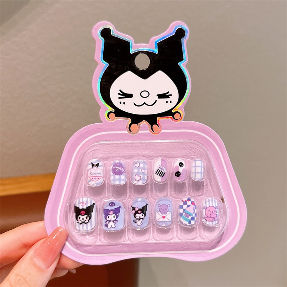 Kawaii Hello Kitty Press On Nails Cute Cartoon Nail Art Set